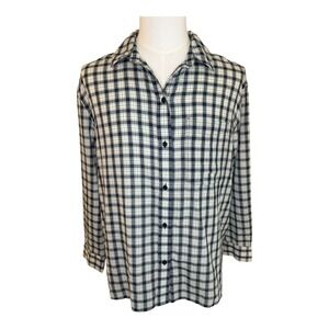 Treasure & Bond Mens Plaid‎ Button Down Long Sleeve Shirt Medium NWT